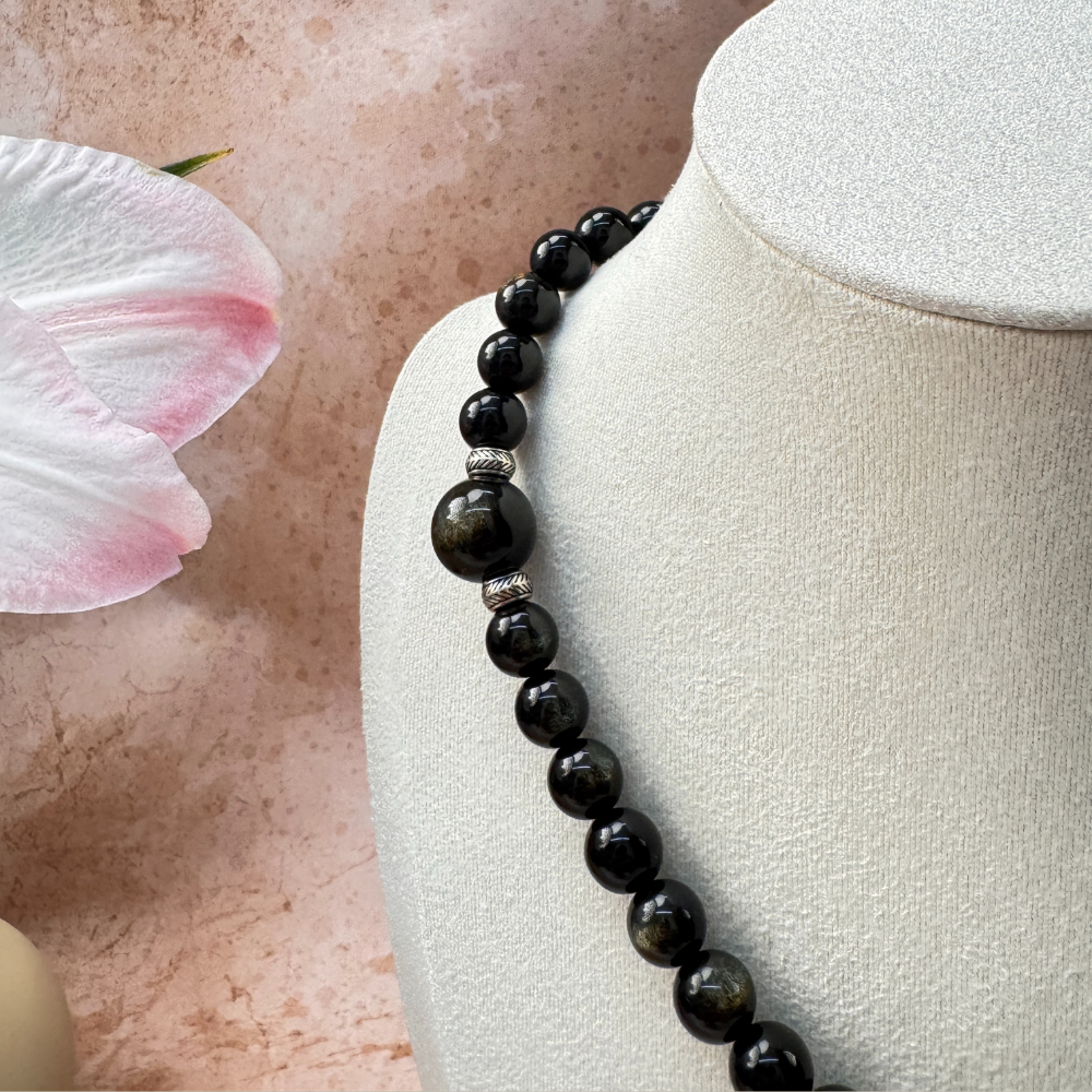 Smoky Quartz Obsidian Protection Bracelet