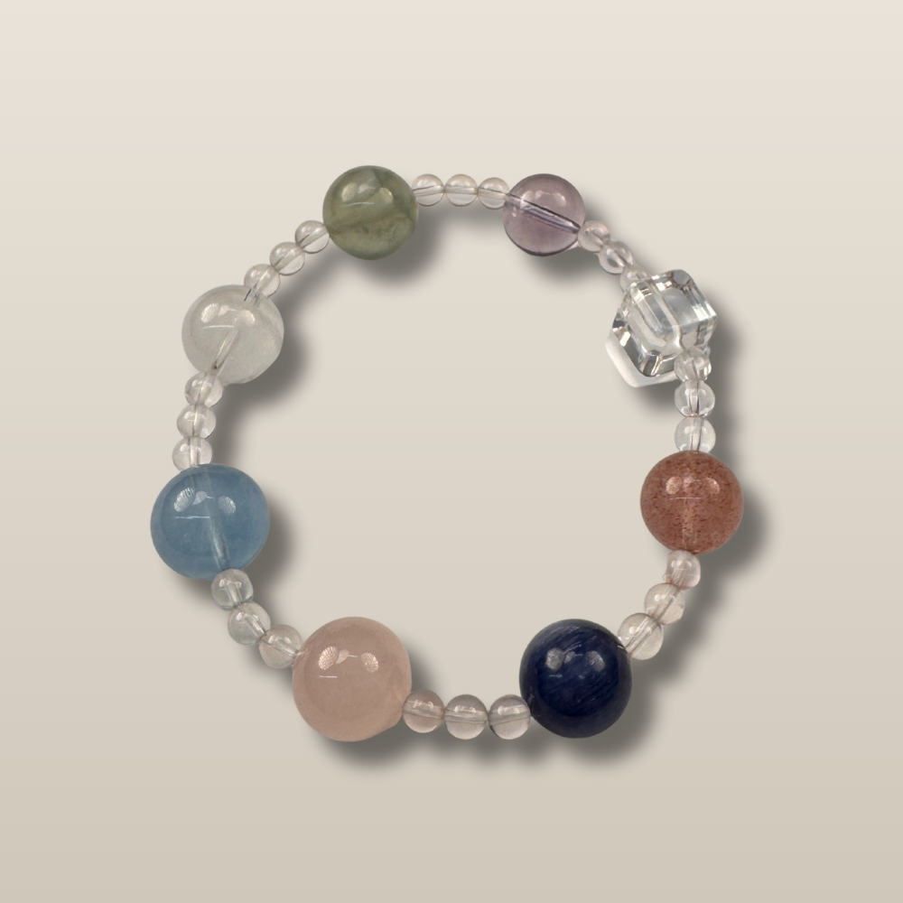 Rose Quartz Amethyst Lapis Lazuli Love Bracelet