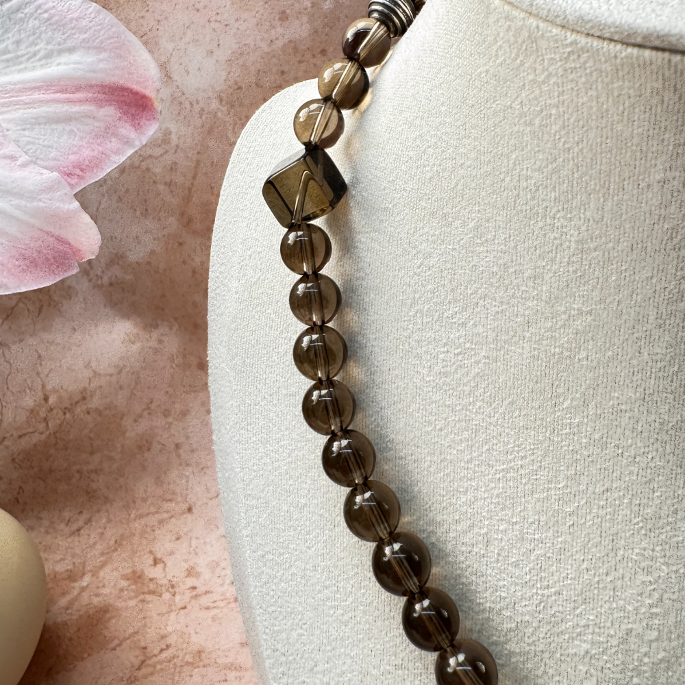 Smoky Quartz Obsidian Protection Bracelet