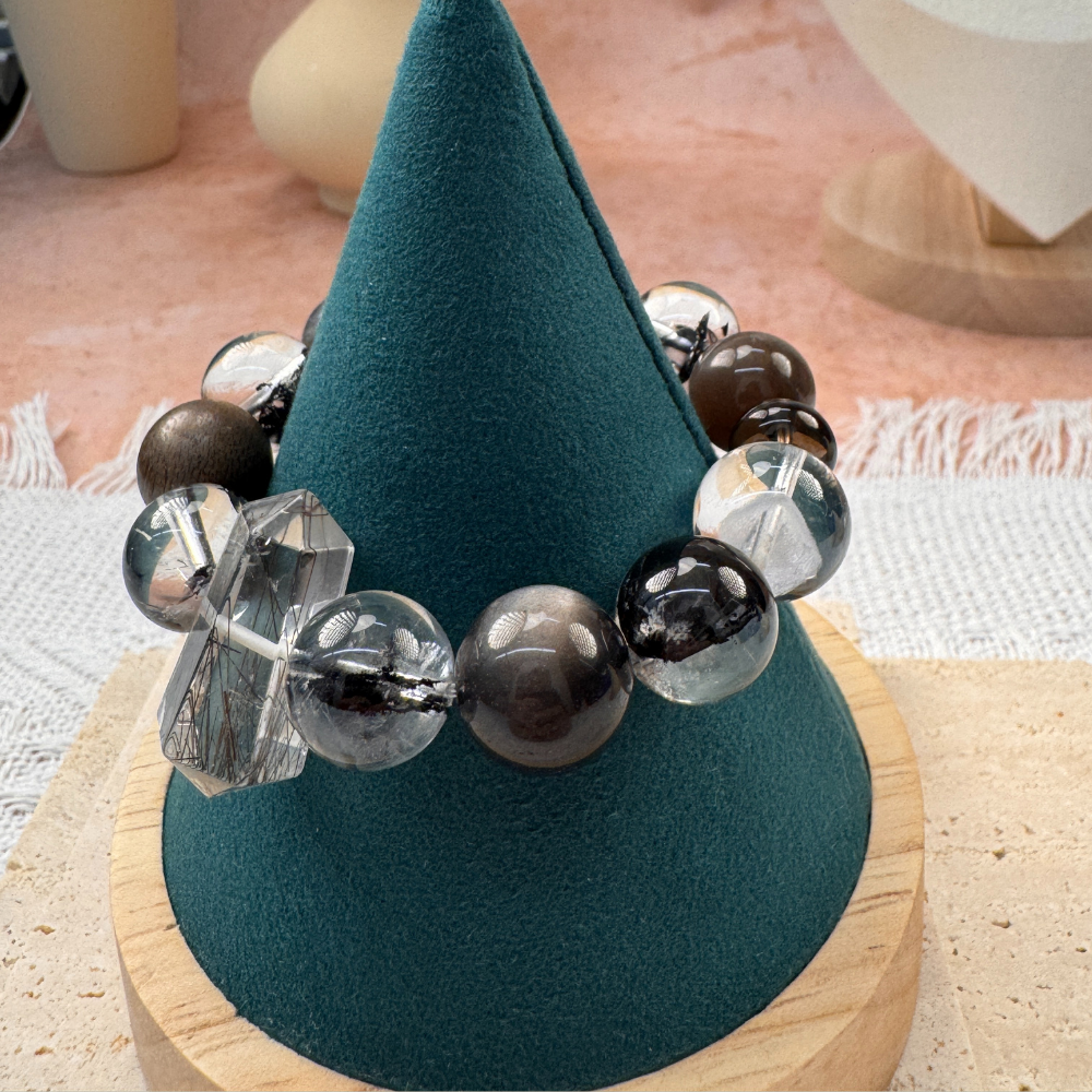 Obsidian Smoky Quartz Protection Bracelet