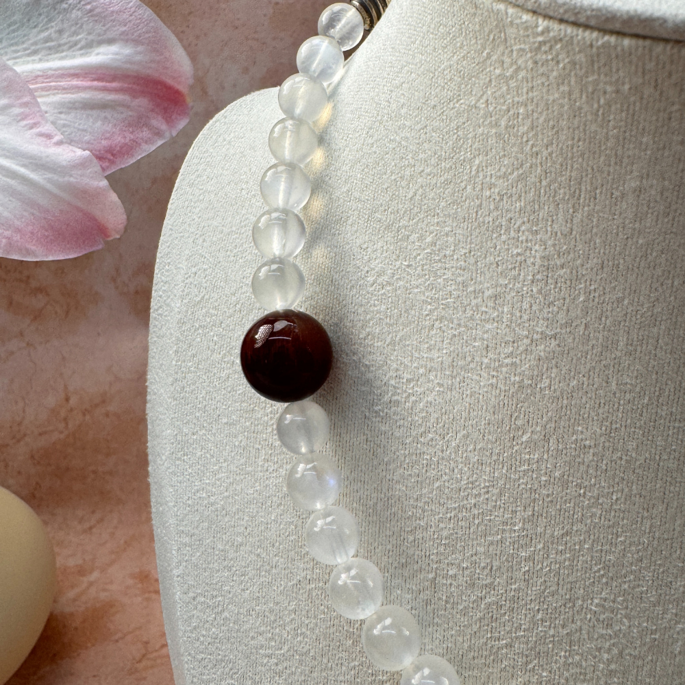 Aquamarine Garnet Moonstone Balance Bracelet