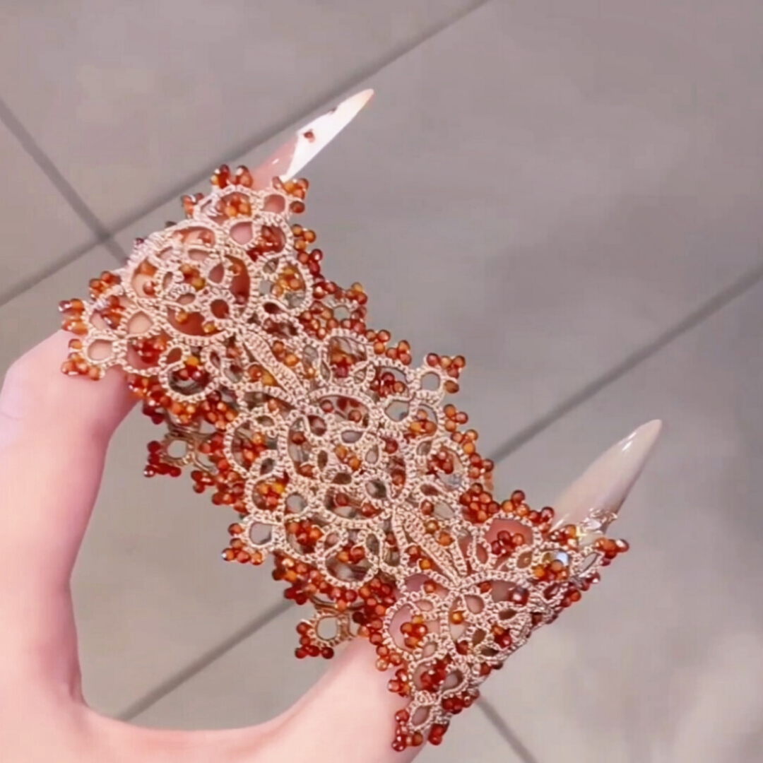 Morgan Stone Handwoven Lace Bracelet