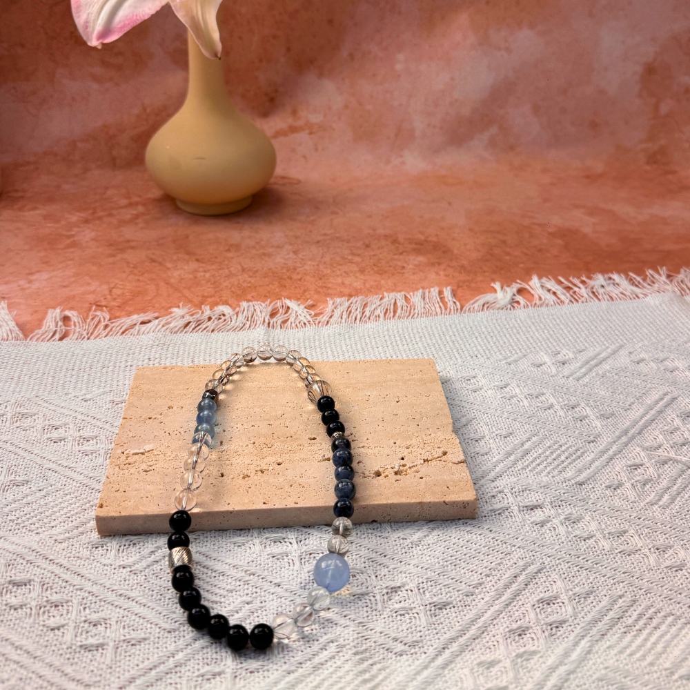 Obsidian Aquamarine Harmony Bracelet / Necklace
