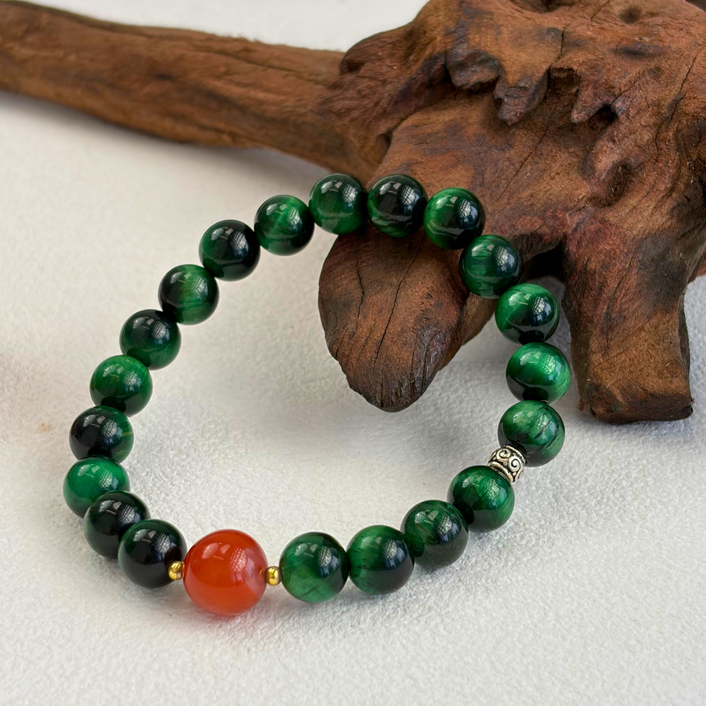 Malachite Red Agate Courage Balance Bracelet