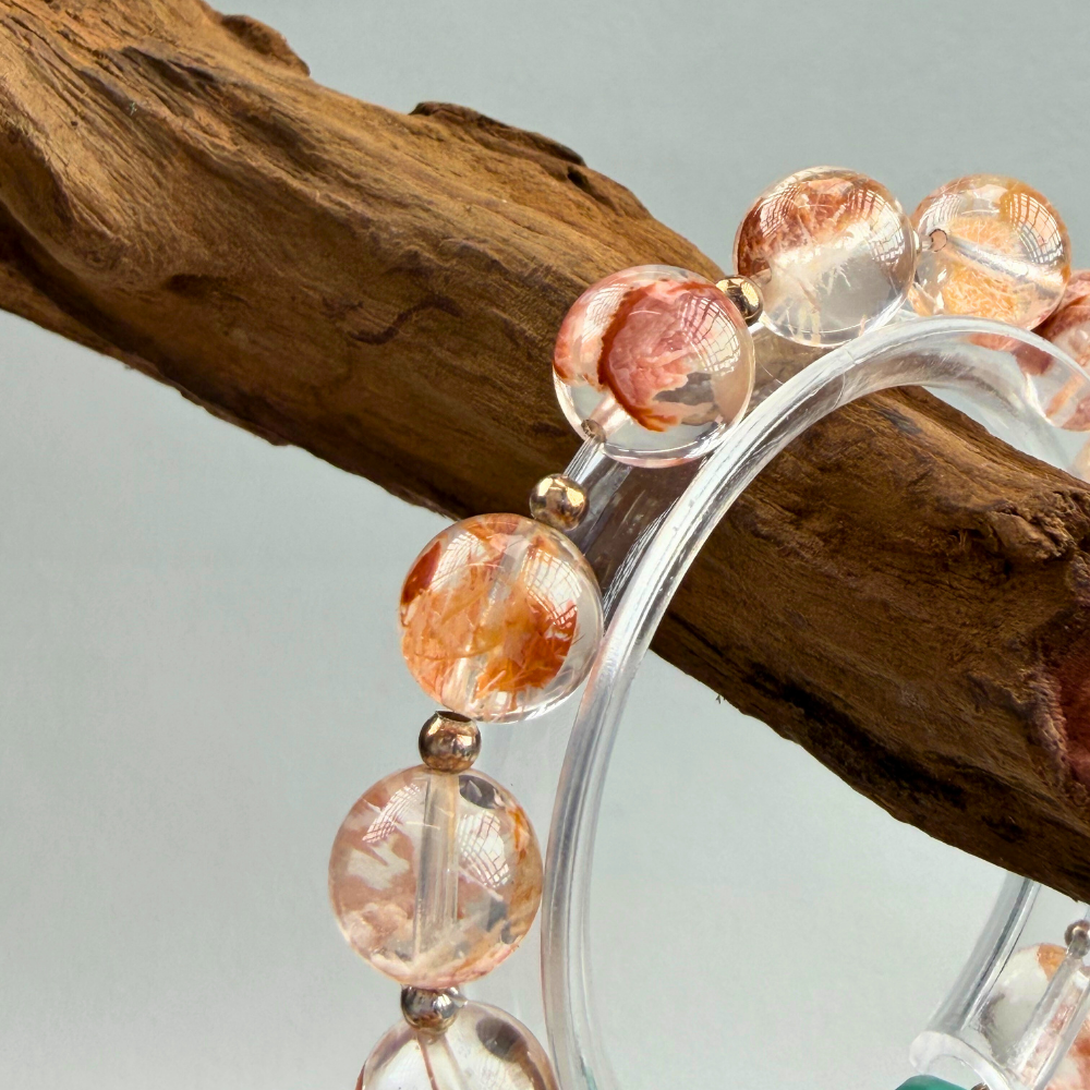 Golden Rutilated Quartz Amber Bracelet