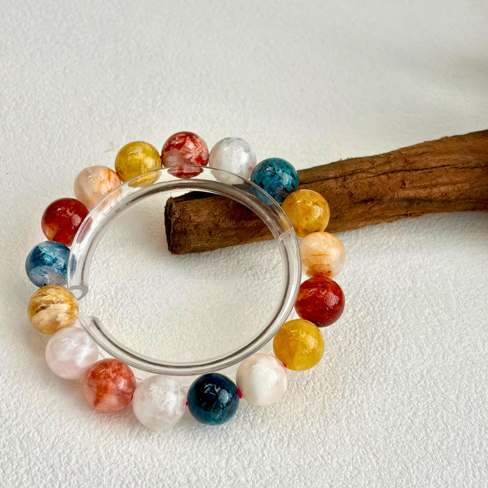 Multicolor Agate Protection Balance Bracelet
