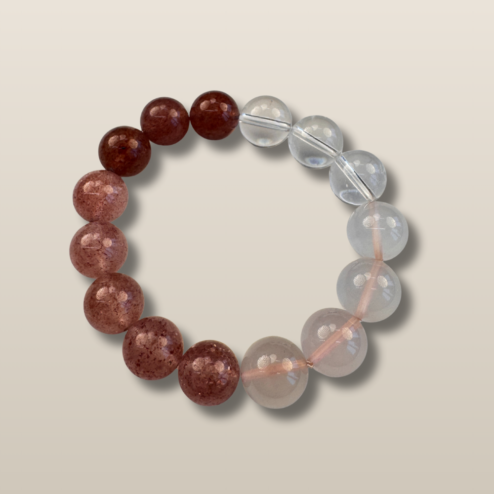 Strawberry Quartz Rose Quartz Harmony Bracelet