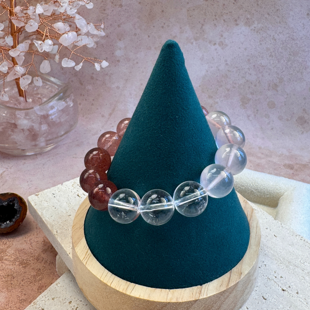 Strawberry Quartz Rose Quartz Harmony Bracelet