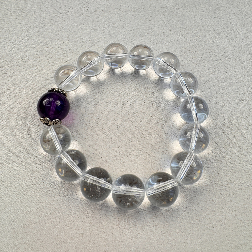 Amethyst Smoky Quartz Protection Bracelet