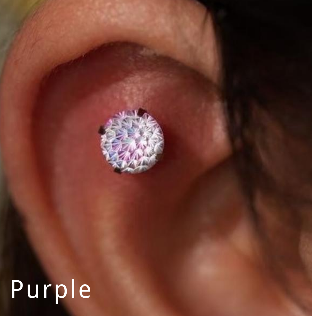 Fireworks Faceted Color-Shift Diamond Earrings