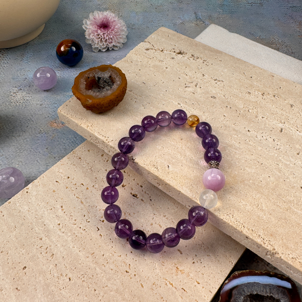 Amethyst Rose Quartz Love Serenity Bracelet