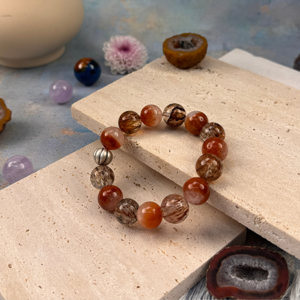 Red Rutilated Quartz Confidence Wealth Bracelet