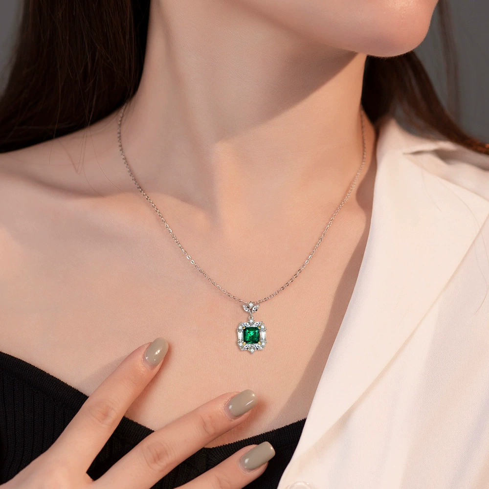 Emerald Clear Quartz Harmony Necklace Earrings Ring