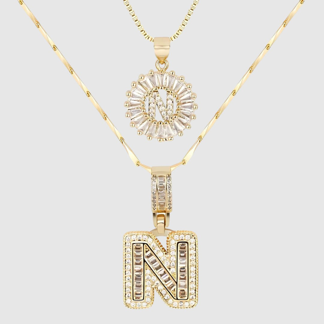 A–Z Lab Grown Diamond Plated Letter Necklace