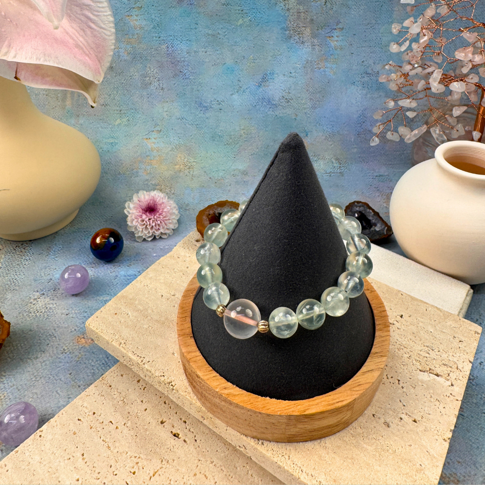 Green Fluorite Rose Quartz Clarity Love Harmony Bracelet