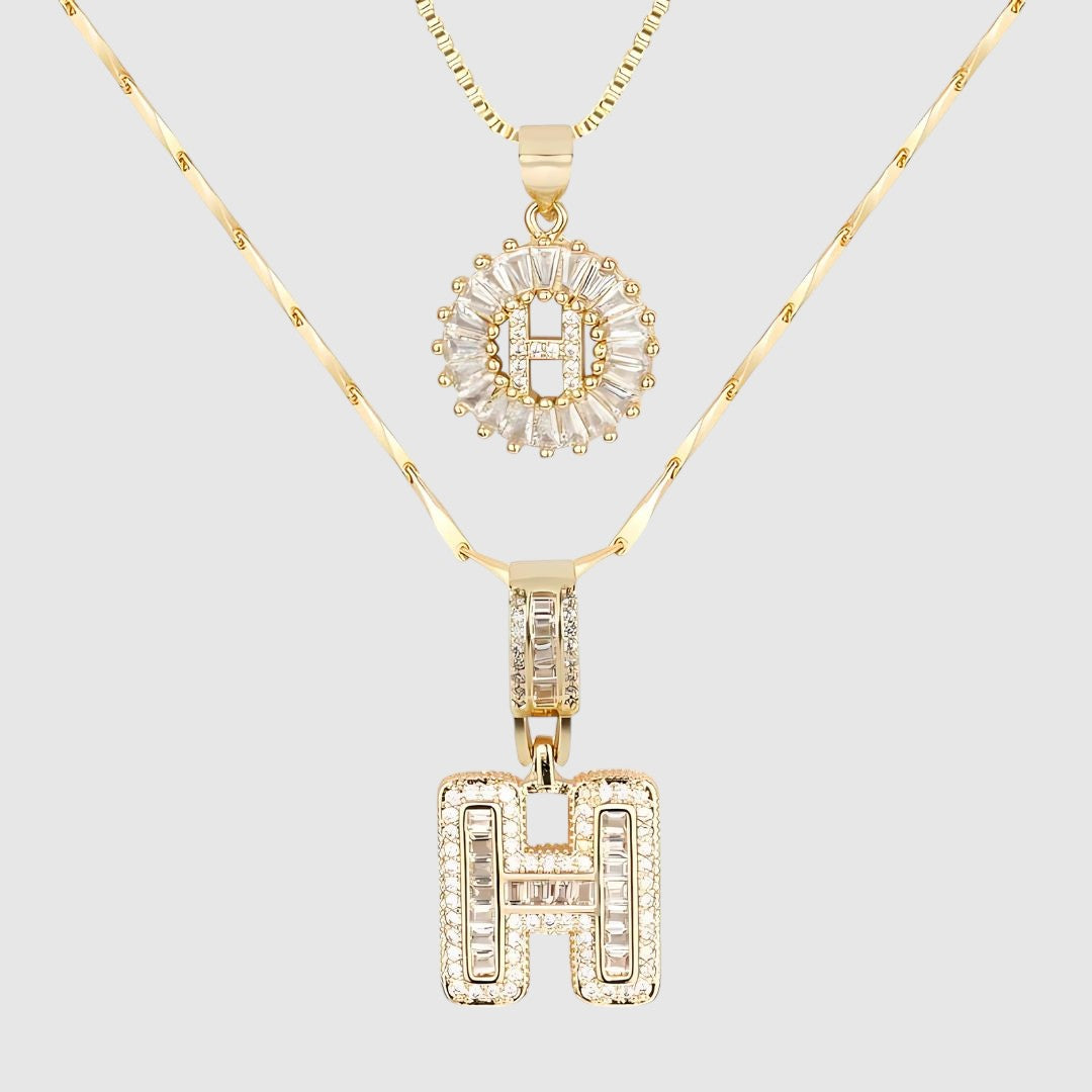 A–Z Lab Grown Diamond Plated Letter Necklace