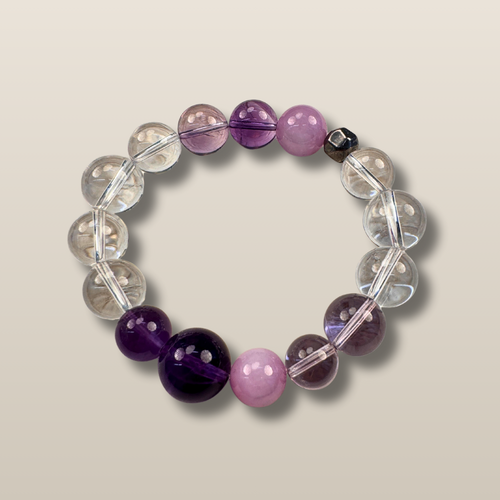 Amethyst Rose Quartz Clarity Love Bracelet