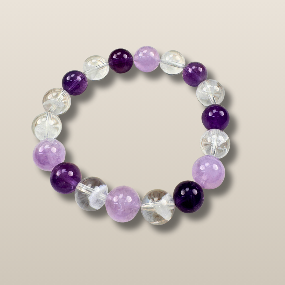 Amethyst Clear Quartz Harmony Bracelet