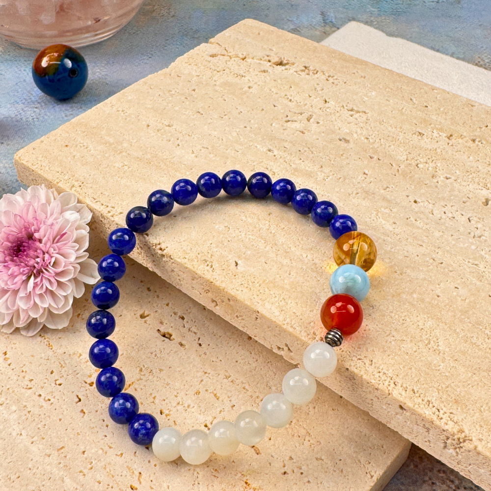 Lapis Lazuli Moonstone Communication Bracelet