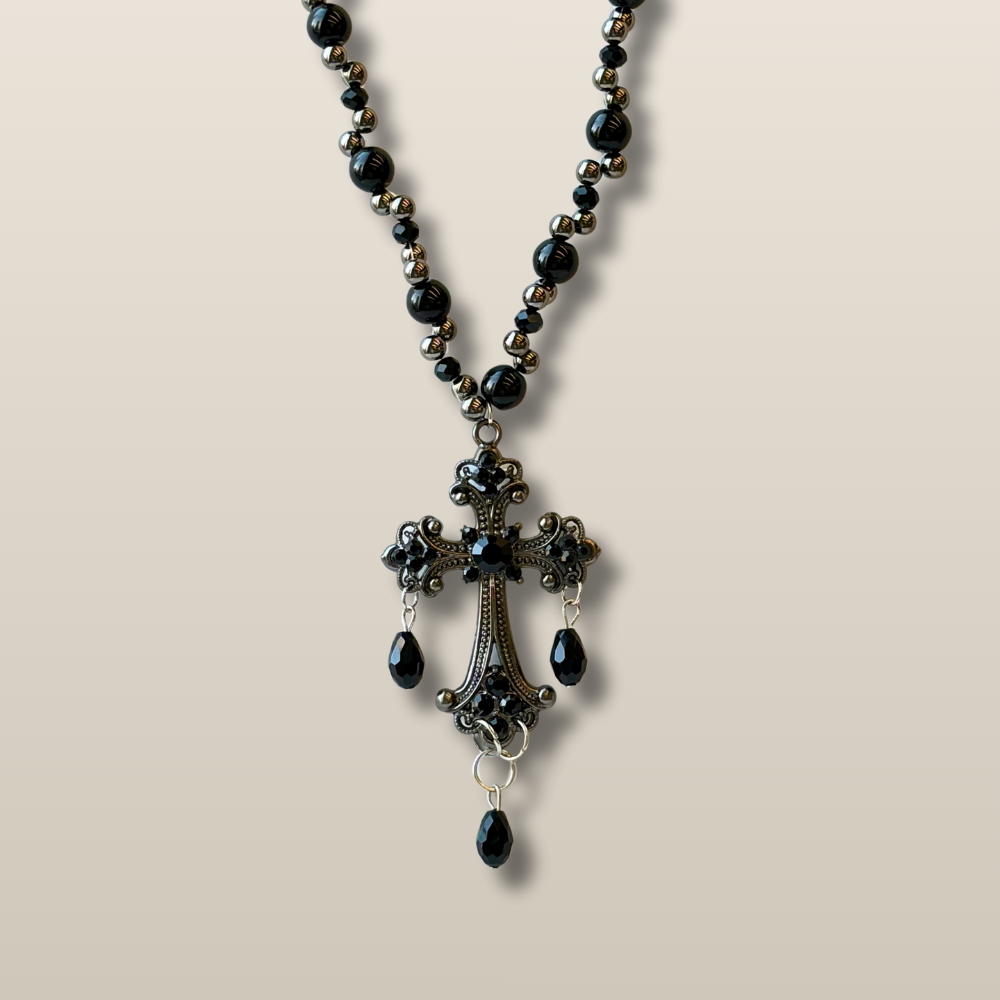 Metal Radiance Gothic Cross Necklace