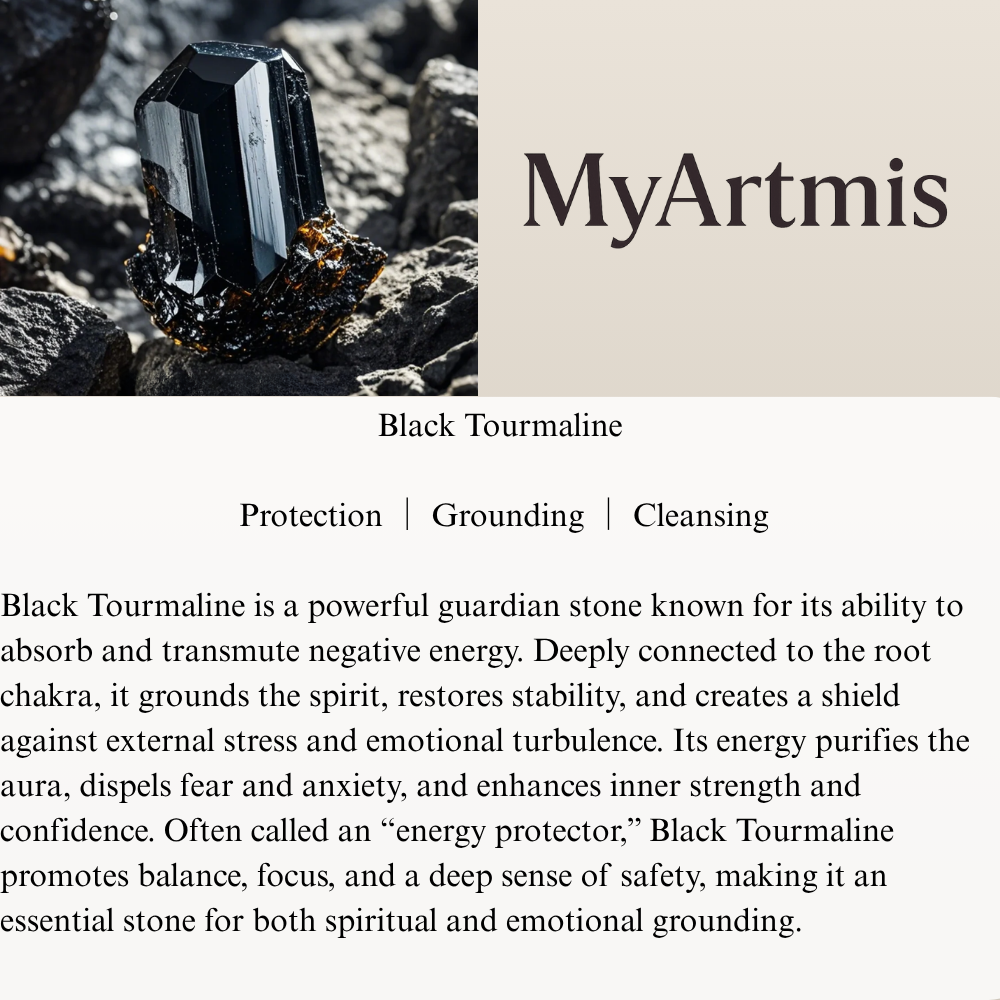 Obsidian Moonstone Tourmaline Balance Bracelet