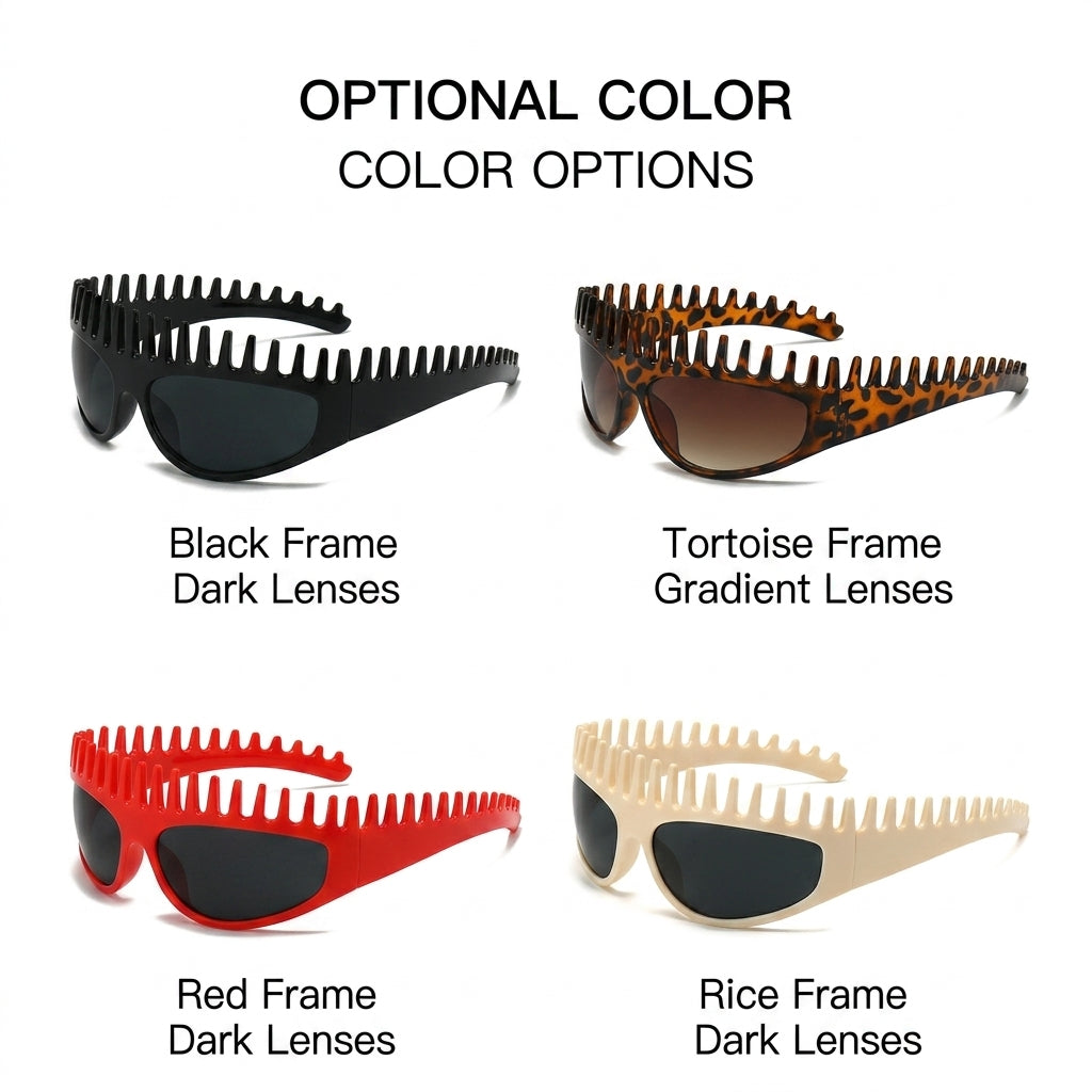 Trendy Headband Sunglasses Y2K Comb Frame Sun Glasses for Women & Men - UV Protection