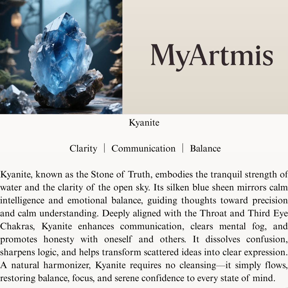 Kyanite Moonstone Protection Focus Calm Bracelet