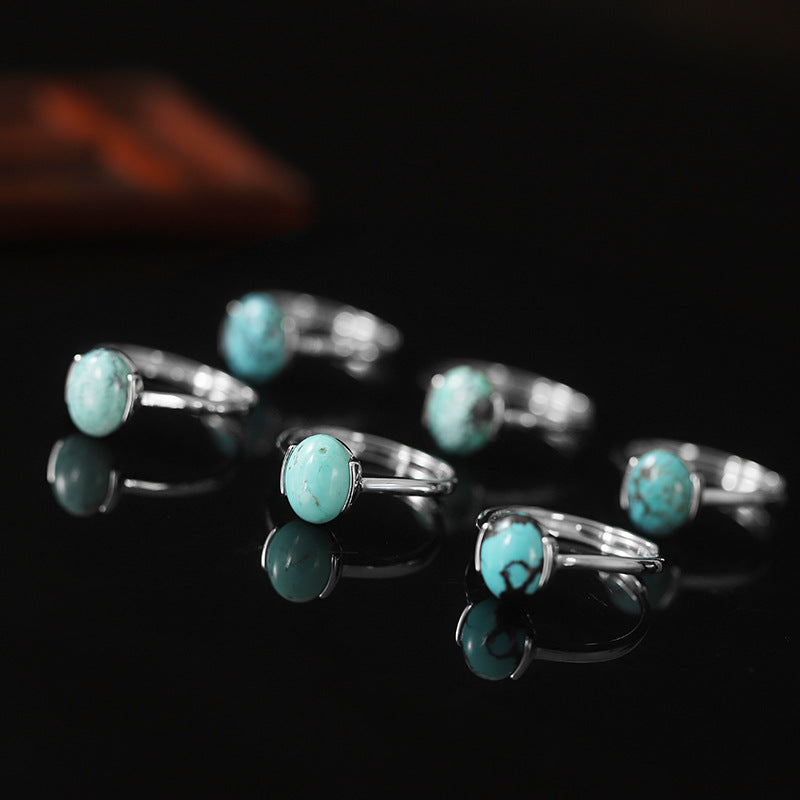 Red Agate Turquoise Gold Silver Protection Ring