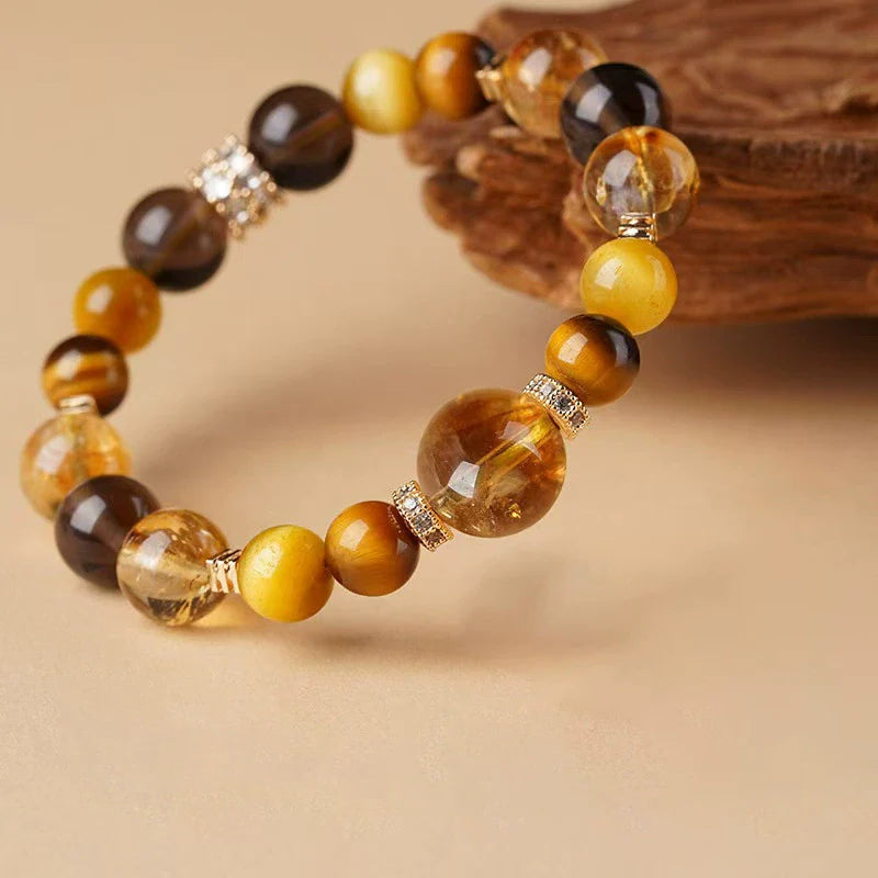 Tiger Eye Citrine Abundance Protection Bracelet