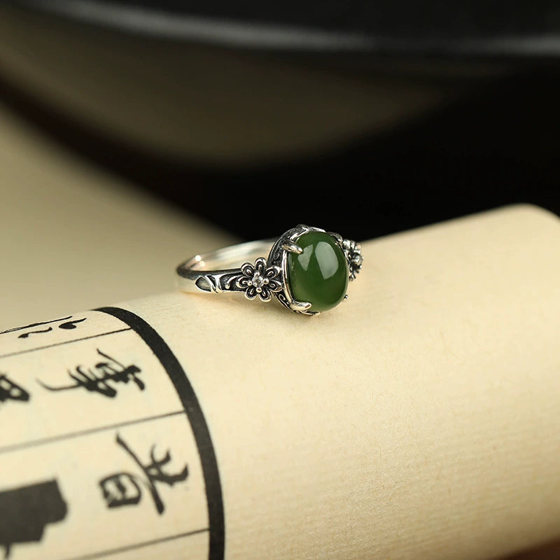 Red Agate Turquoise Silver Healing Ring