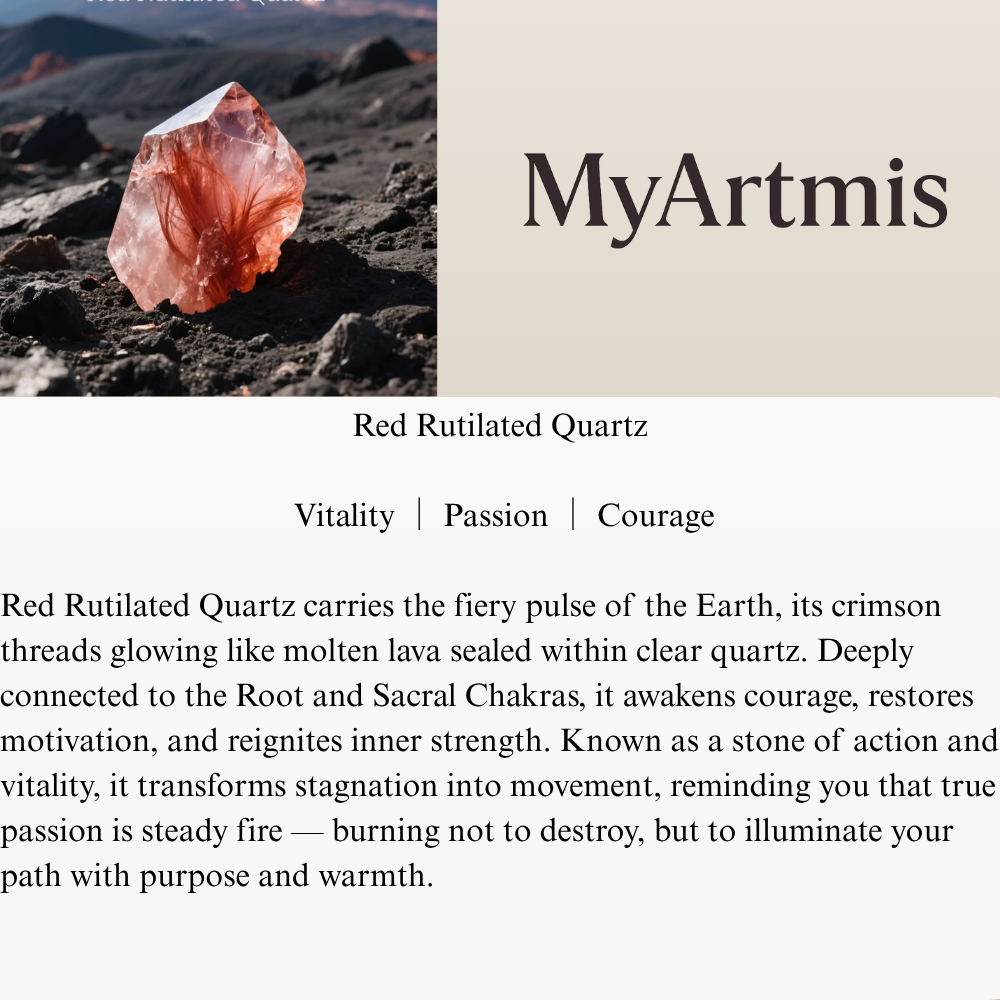 Garnet Rutilated Quartz Energy Vitality Wealth Bracelet