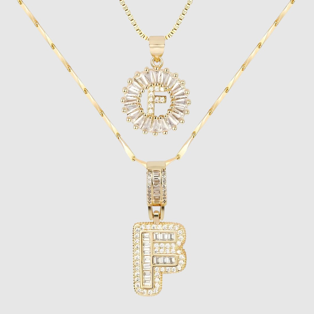 A–Z Lab Grown Diamond Plated Letter Necklace