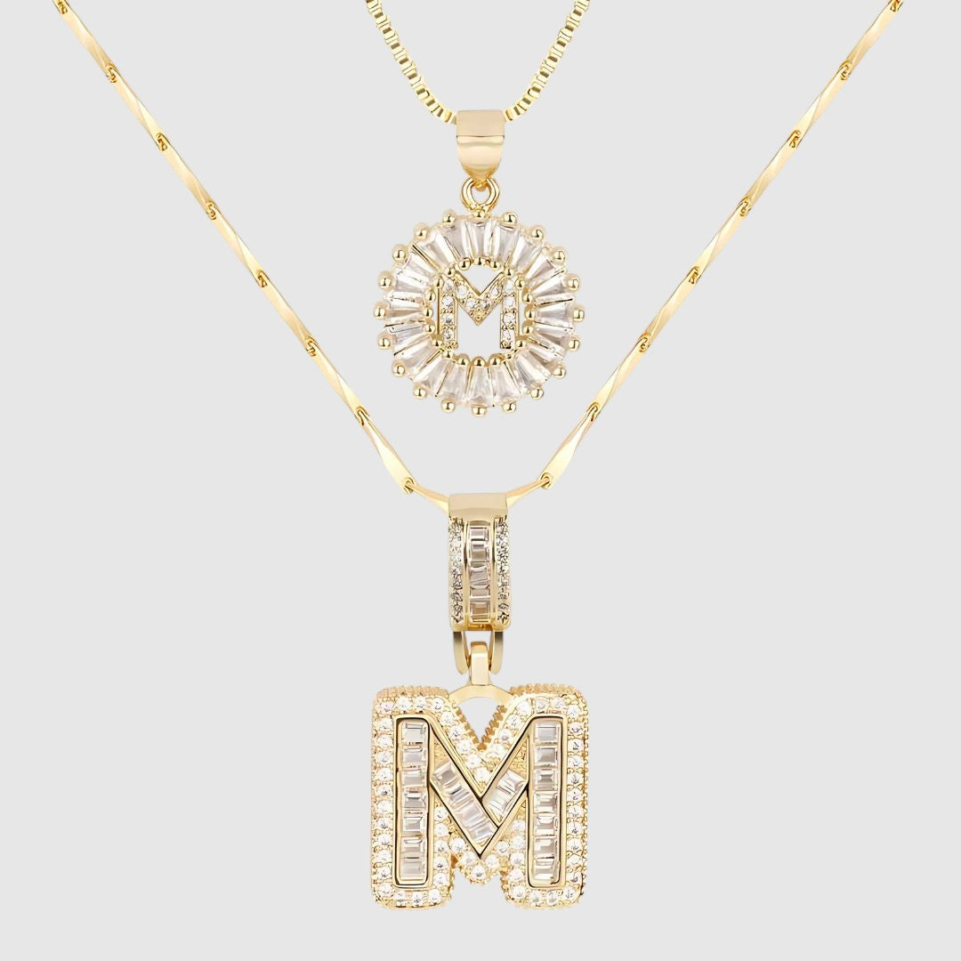 A–Z Lab Grown Diamond Plated Letter Necklace