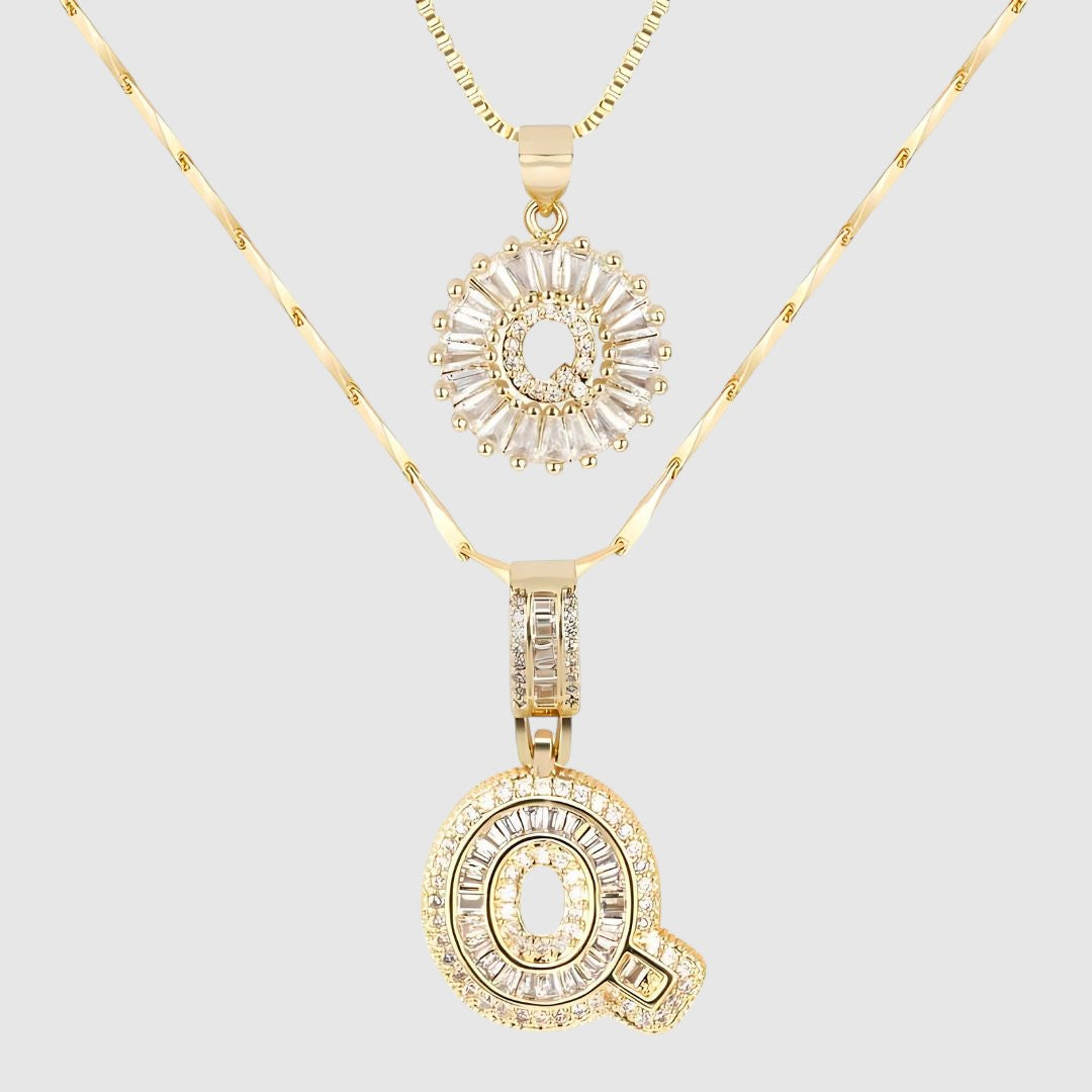 A–Z Lab Grown Diamond Plated Letter Necklace
