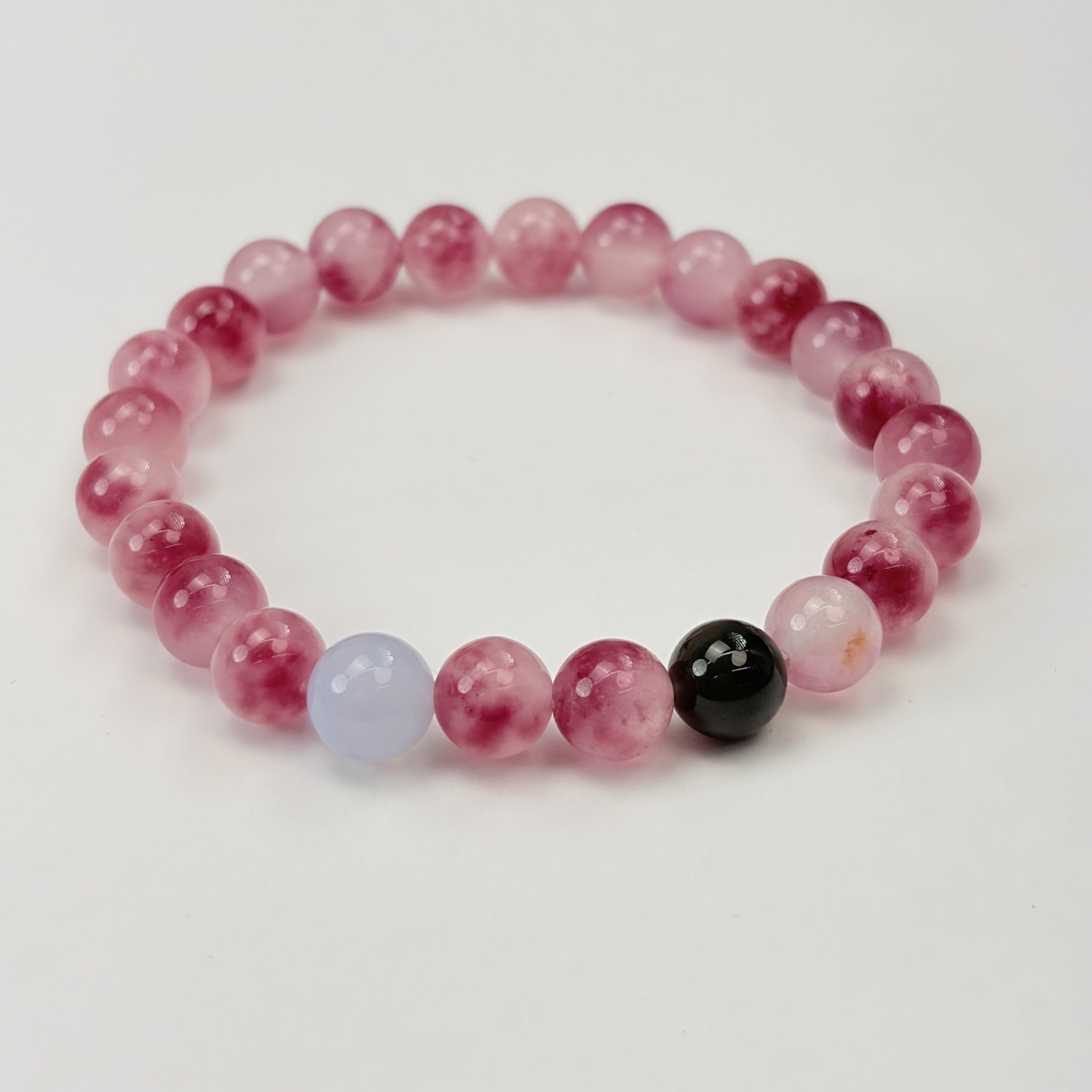 Strawberry Quartz Obsidian Love Healing Bracelet