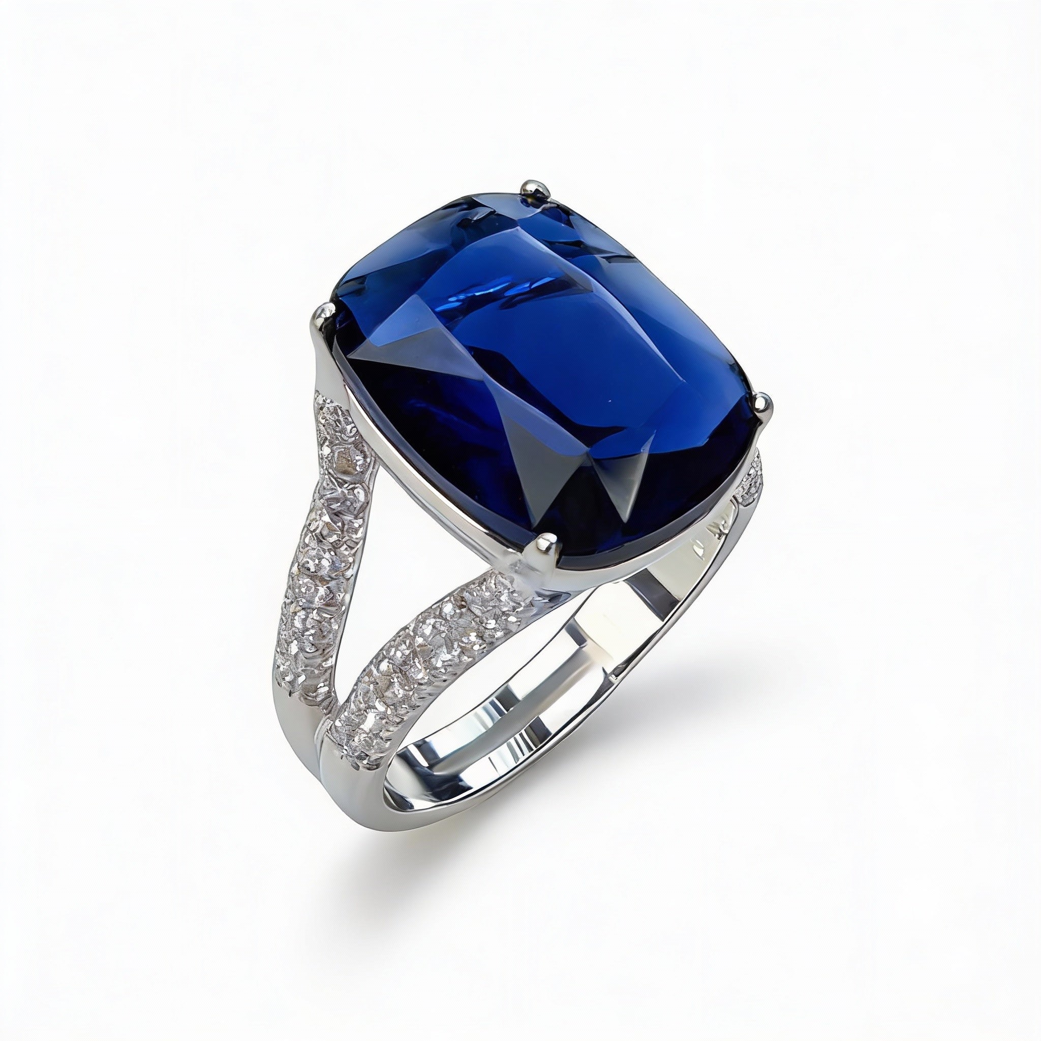 Blue Topaz Clear Quartz Radiance Ring