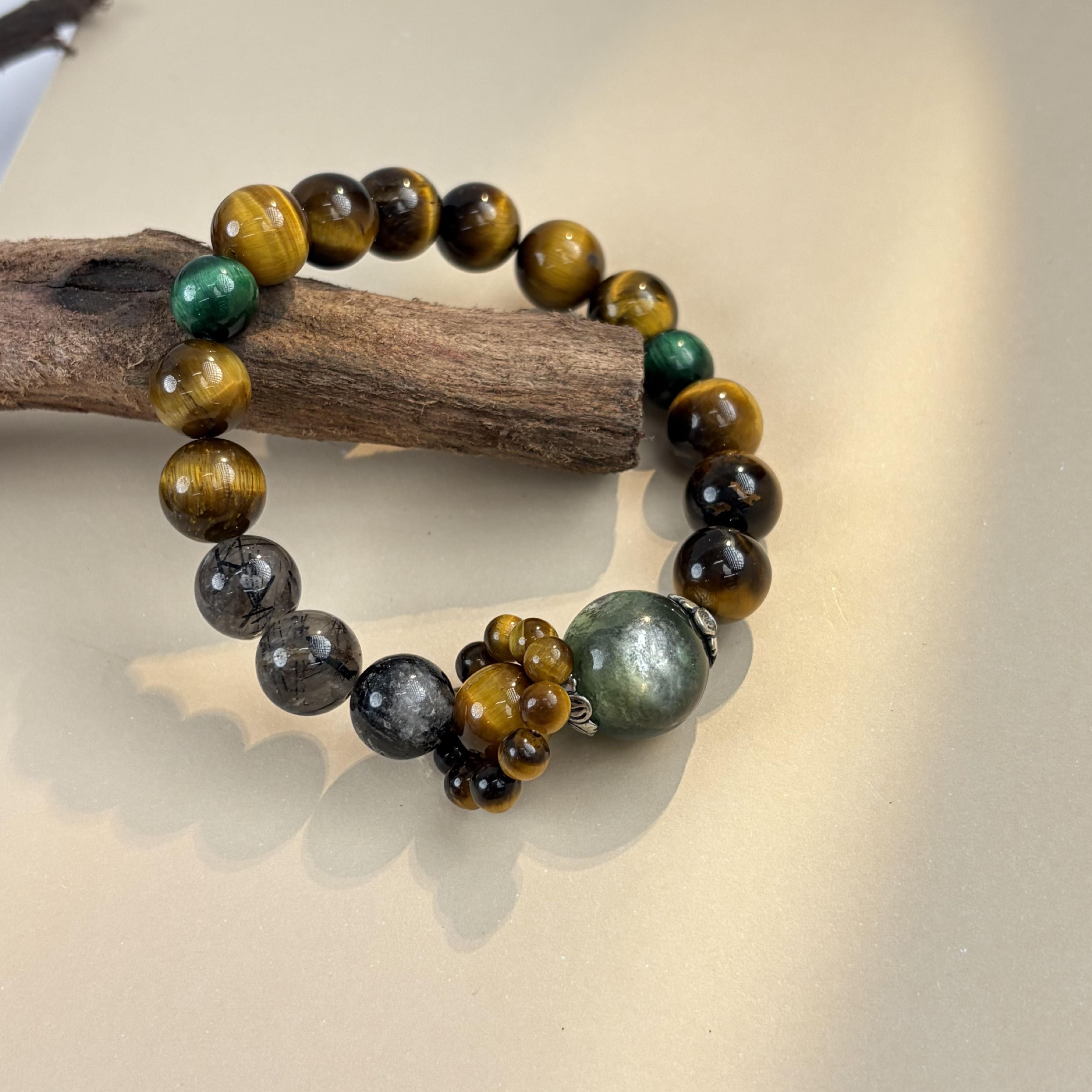 Tiger’s Eye Green Lepidolite Courage Bracelet