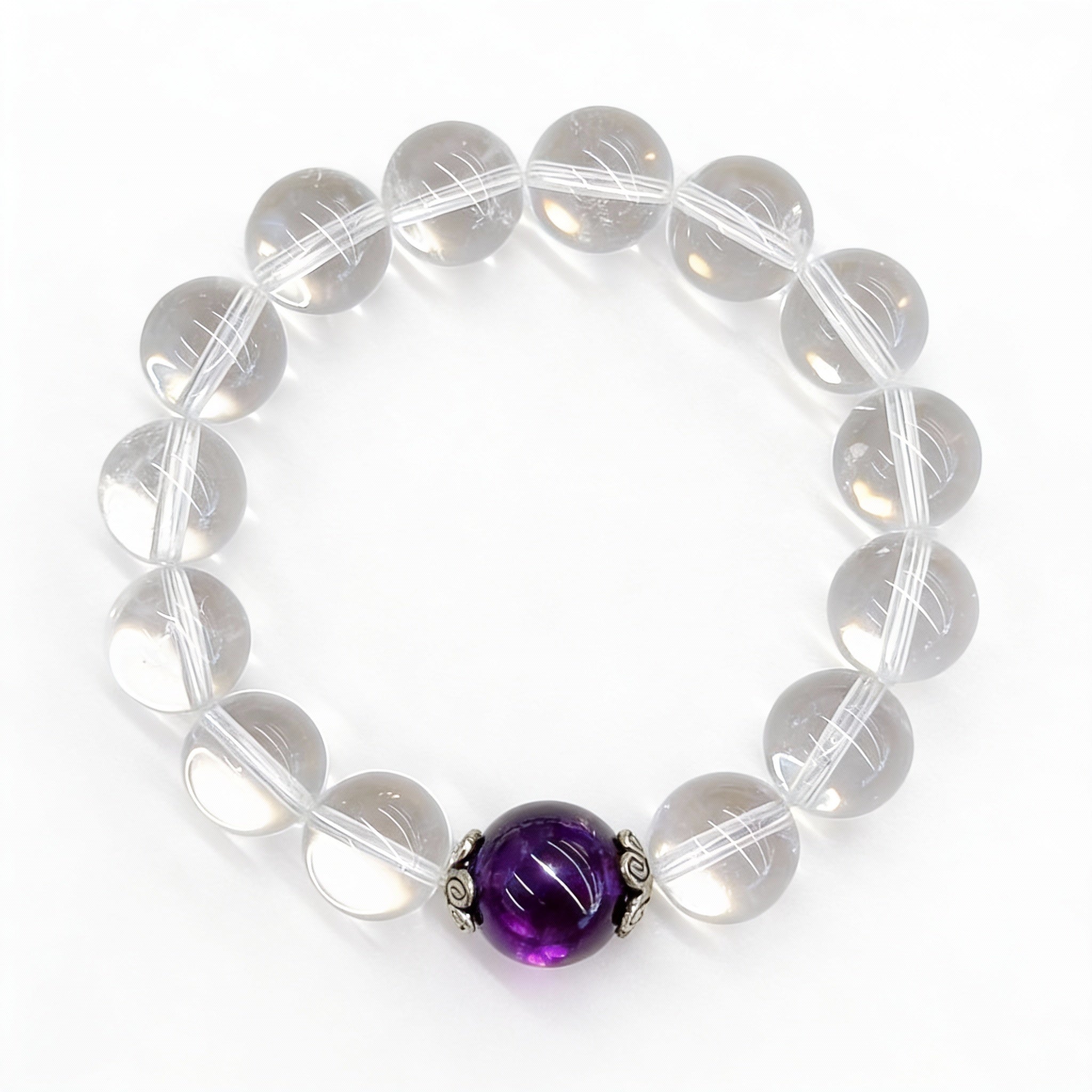Amethyst Smoky Quartz Protection Bracelet
