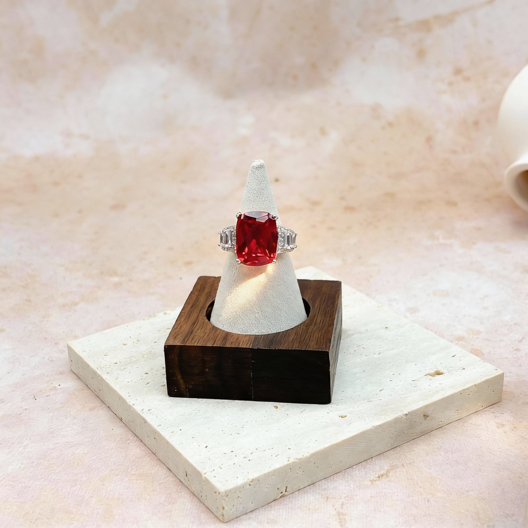 Garnet Radiance Energy Crystal Ring