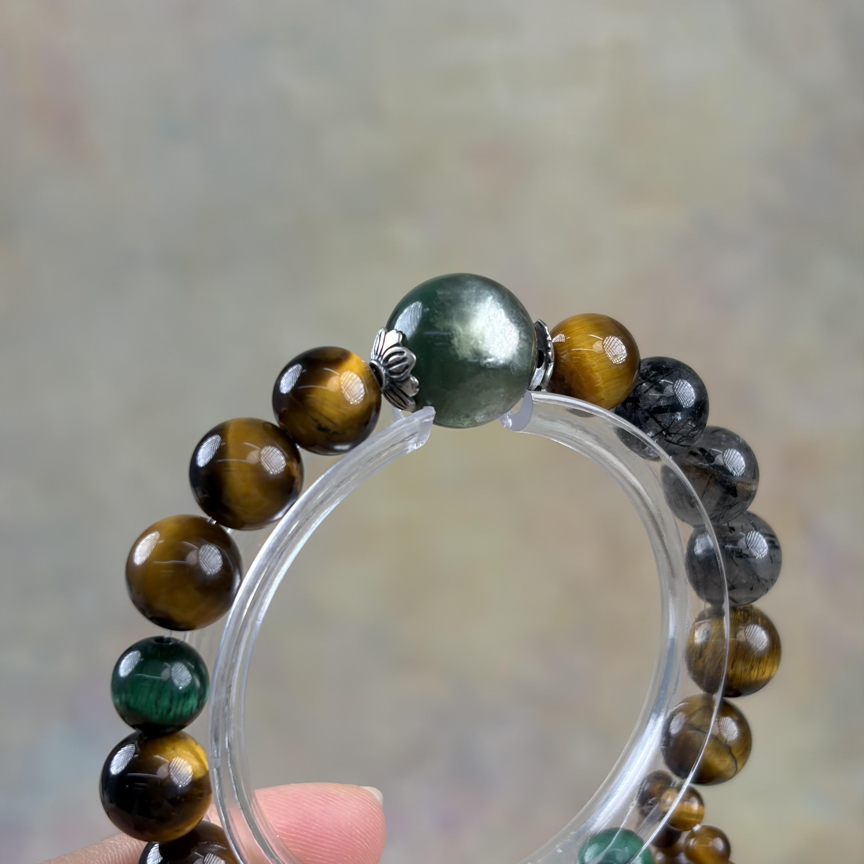 Tiger’s Eye Green Lepidolite Courage Bracelet