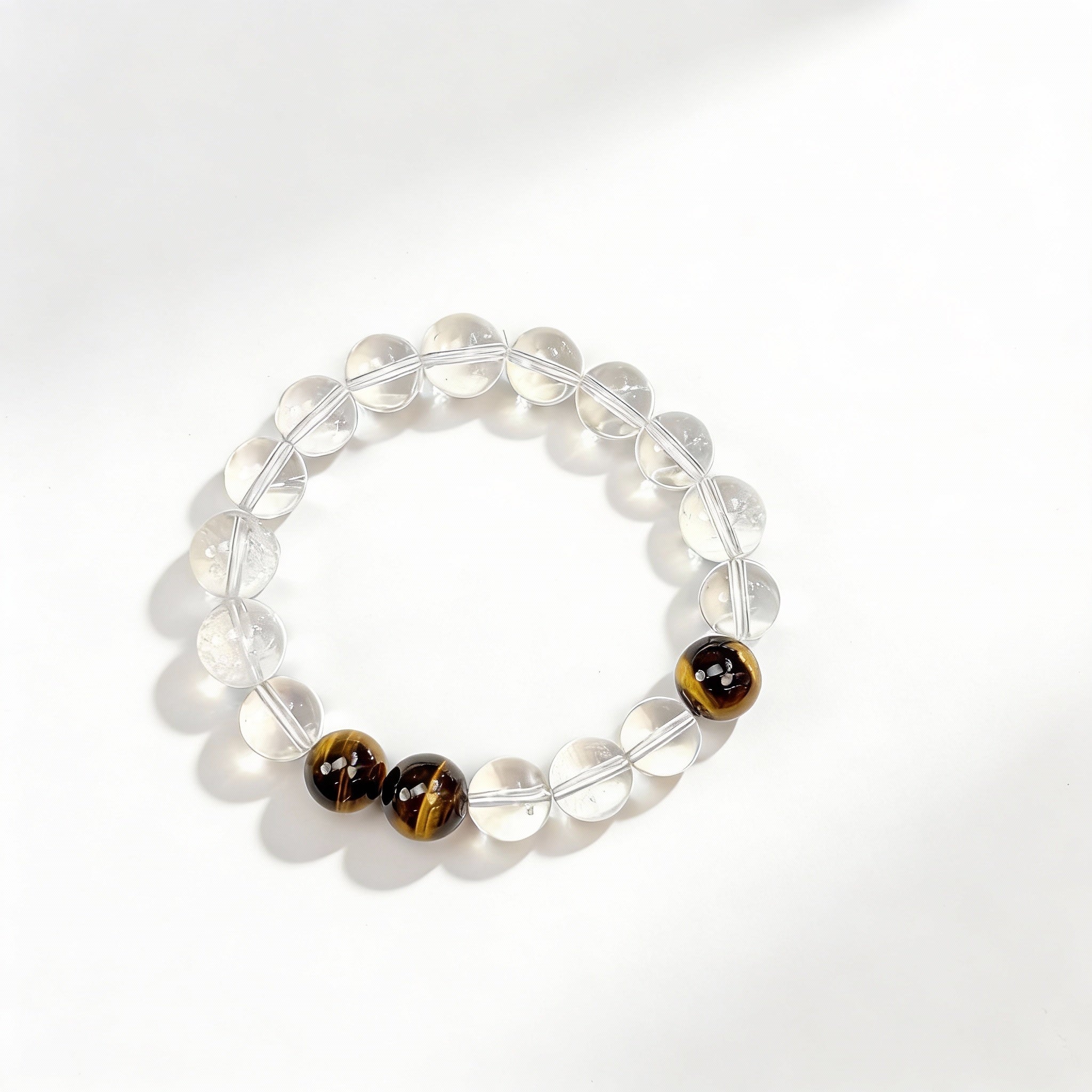 Tiger’s Eye Clear Quartz Clarity Bracelet