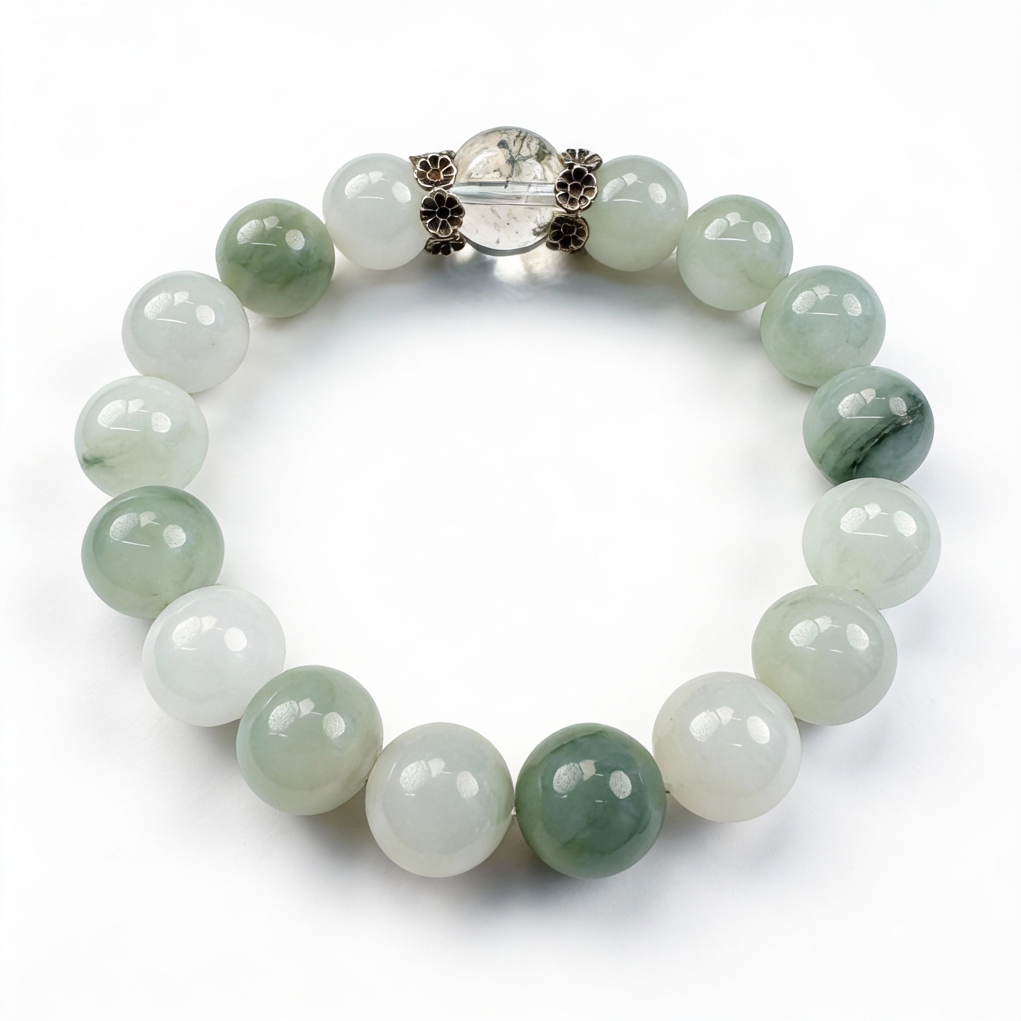 Jade Clear Quartz Harmony Balance Bracelet