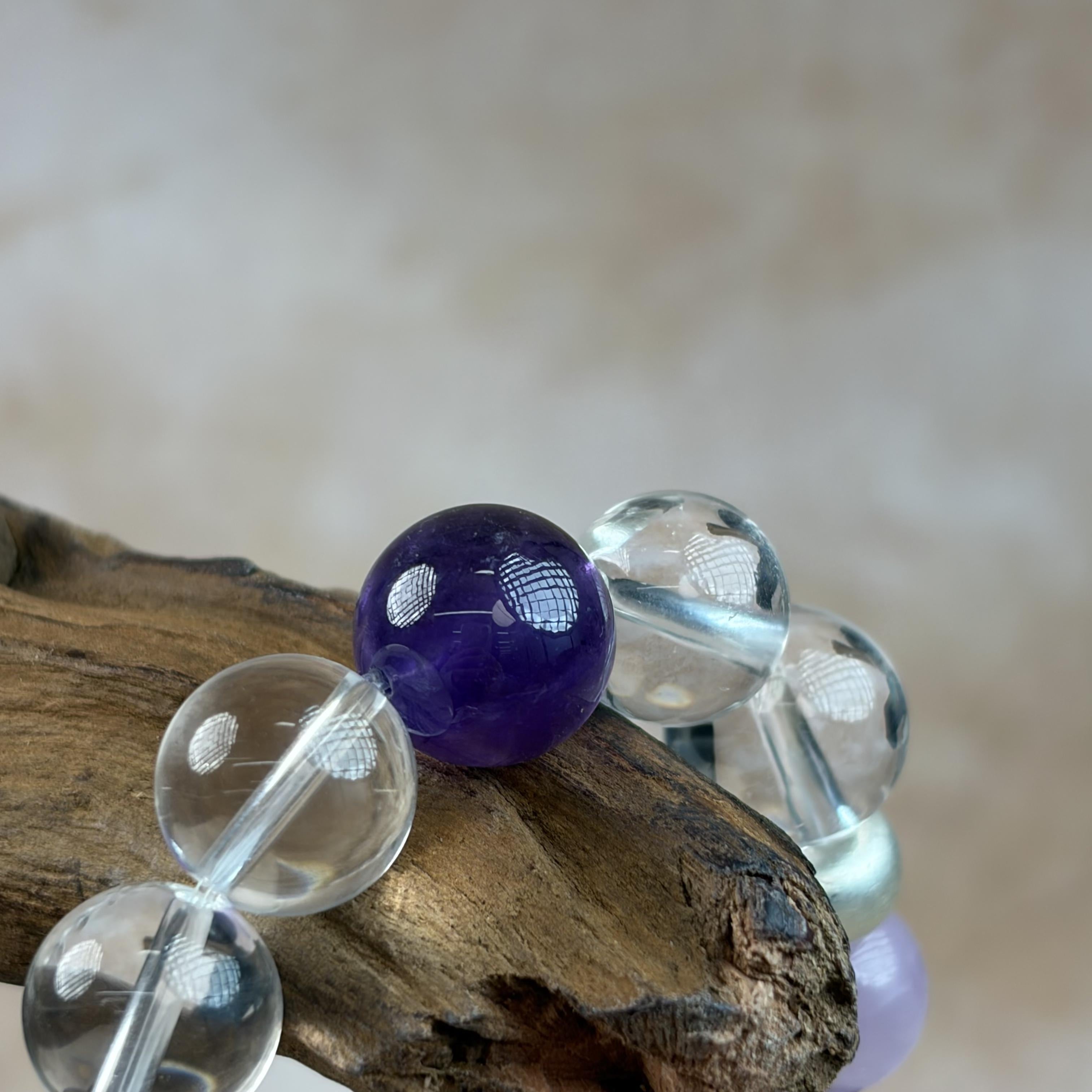 Amethyst Rose Quartz Clear Quartz Harmony Bracelet