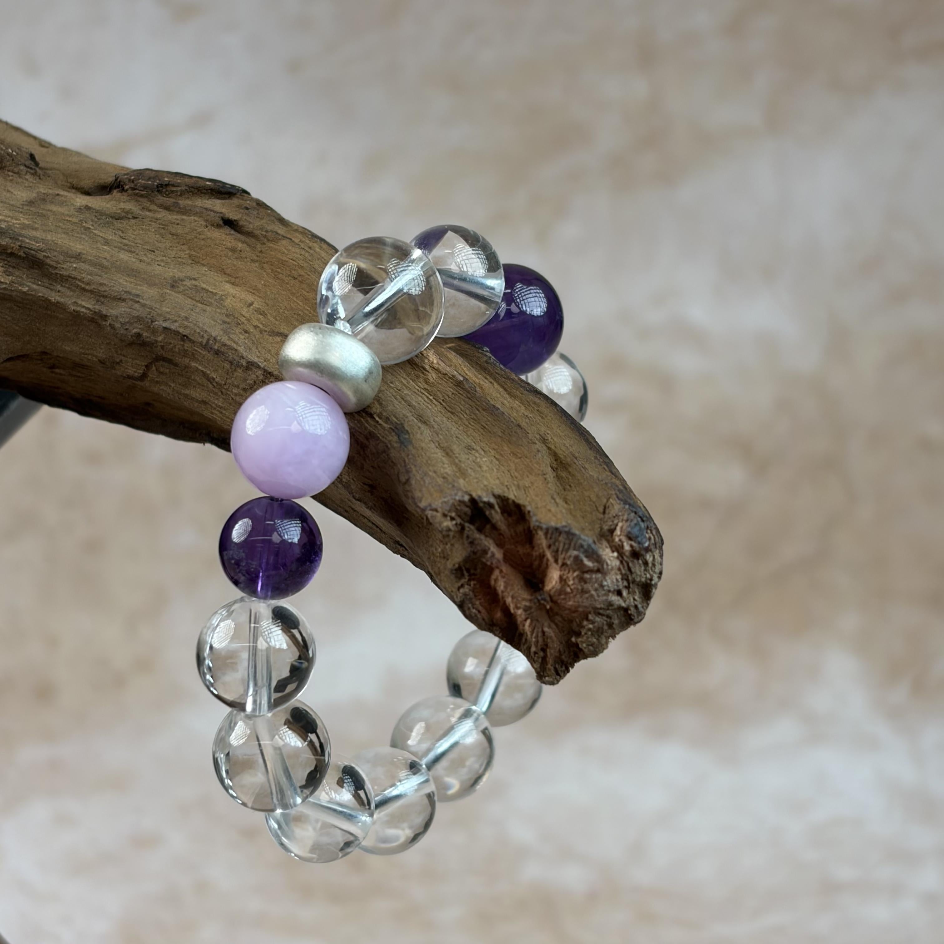 Amethyst Rose Quartz Clear Quartz Harmony Bracelet