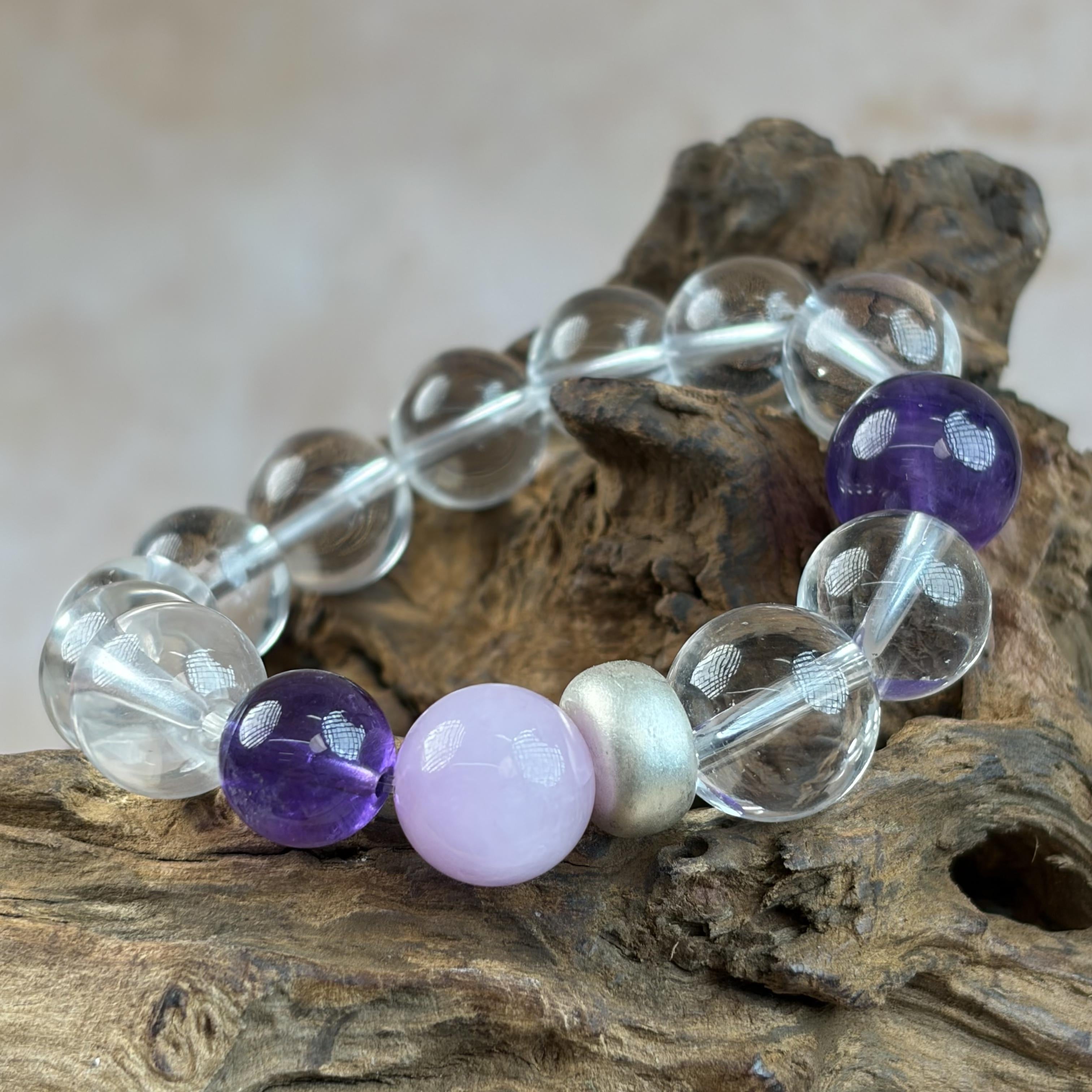 Amethyst Rose Quartz Clear Quartz Harmony Bracelet