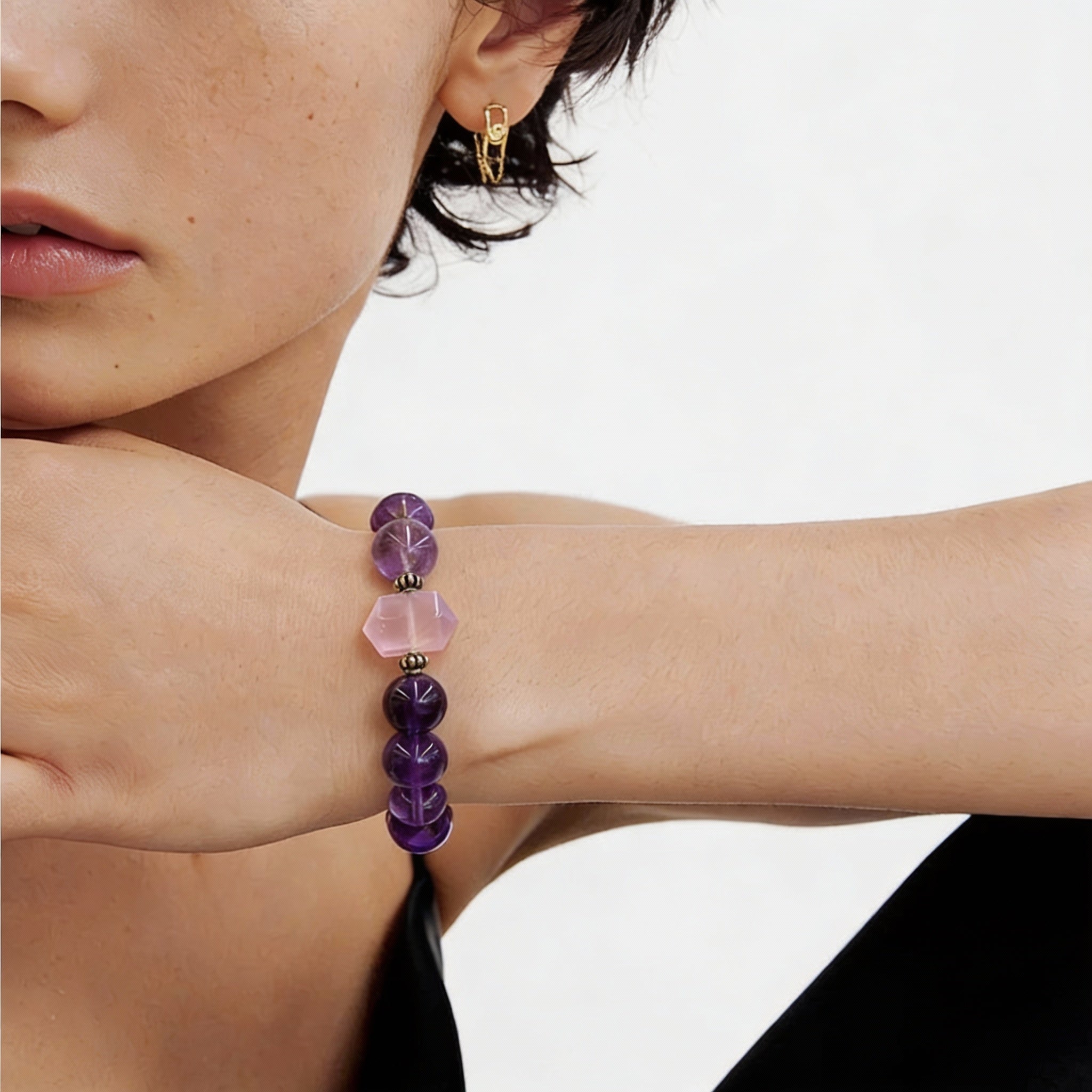 Amethyst Rose Quartz Harmony Bracelet