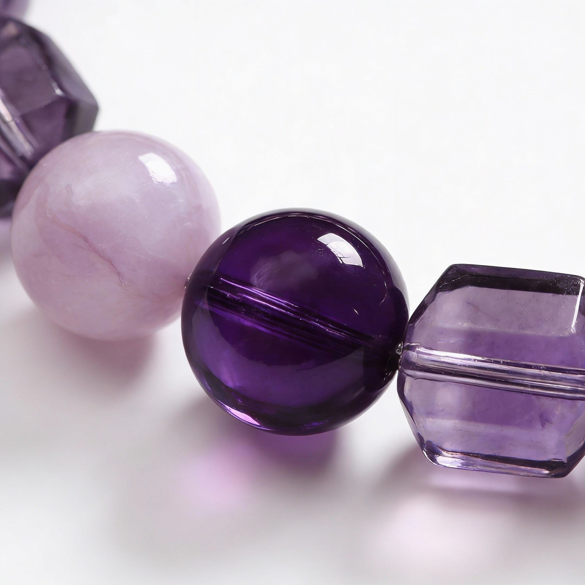 Rose Quartz Amethyst Clear Quartz Harmony Bracelet