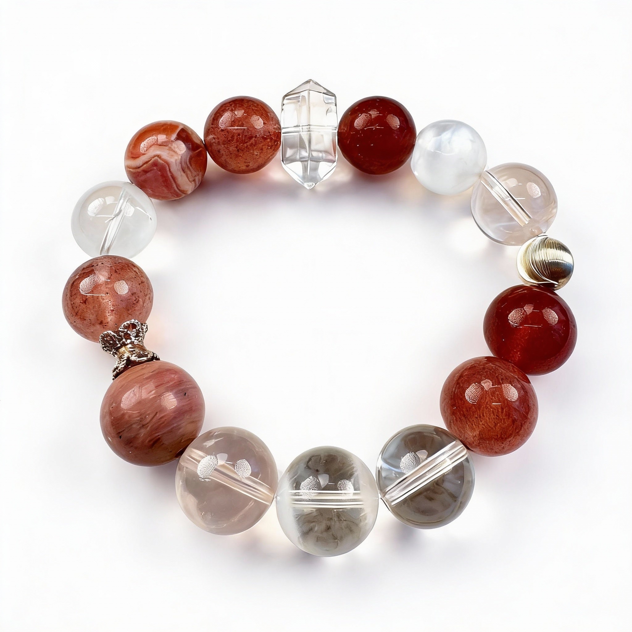 Strawberry Quartz Rose Quartz Love Bracelet