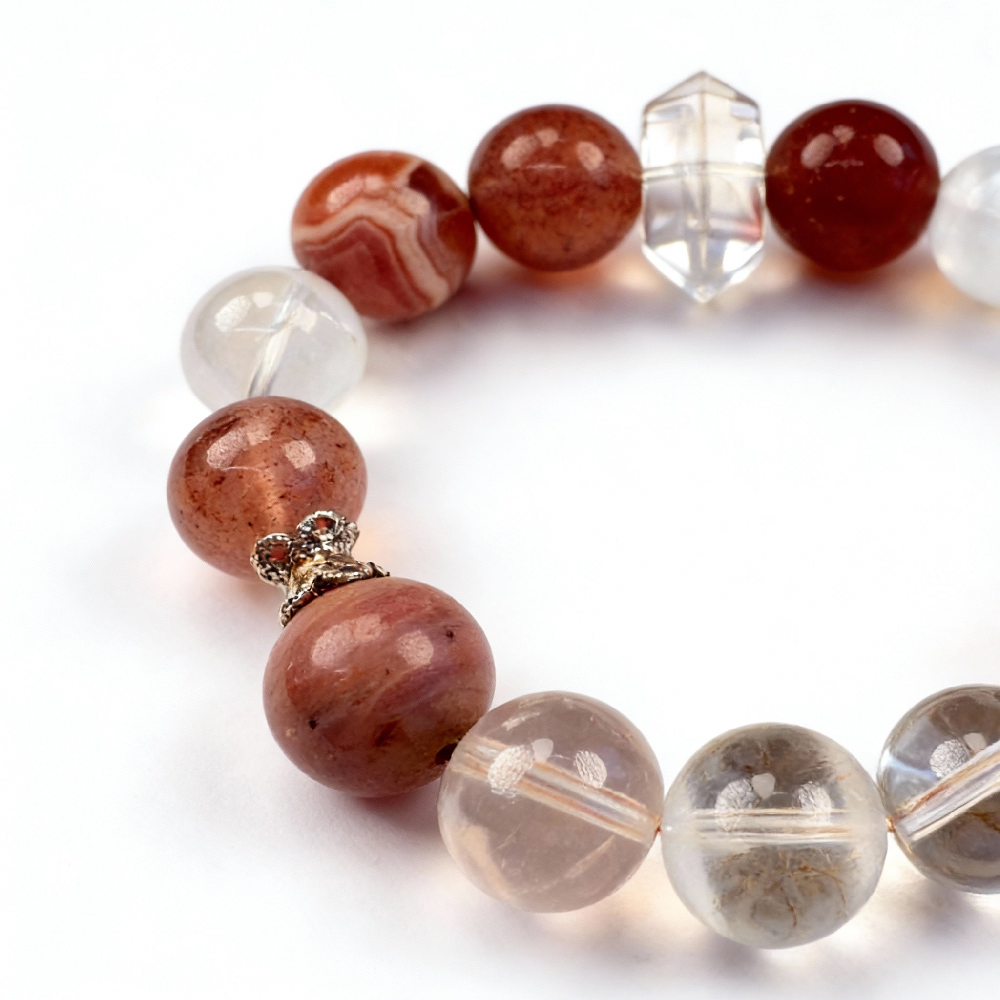 Strawberry Quartz Rose Quartz Love Bracelet