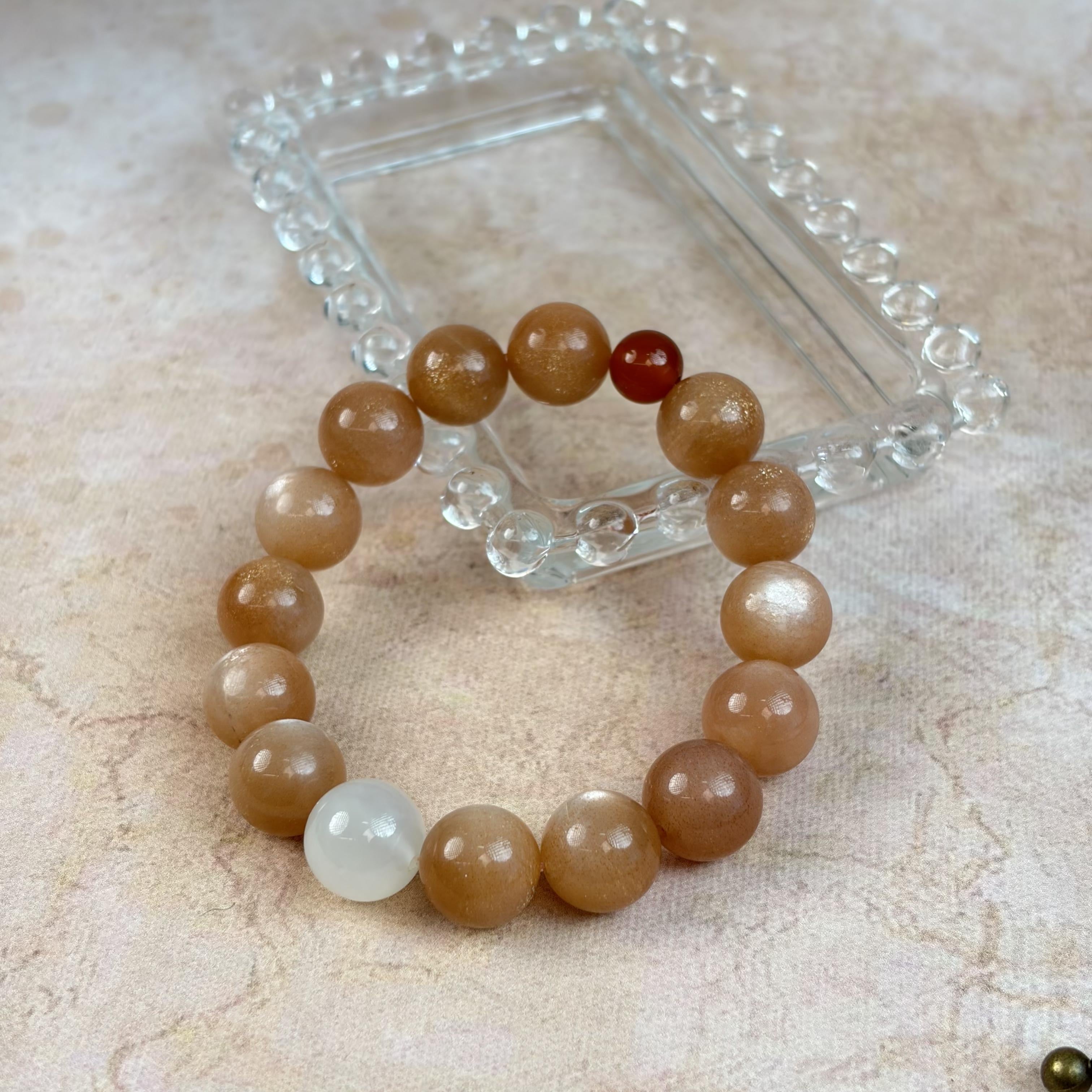Sunstone Moonstone Carnelian Harmony Bracelet